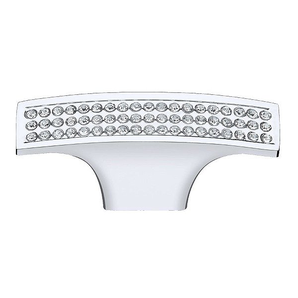 Puxador Cristal - IL 4450 - Cromado - 64X15MM