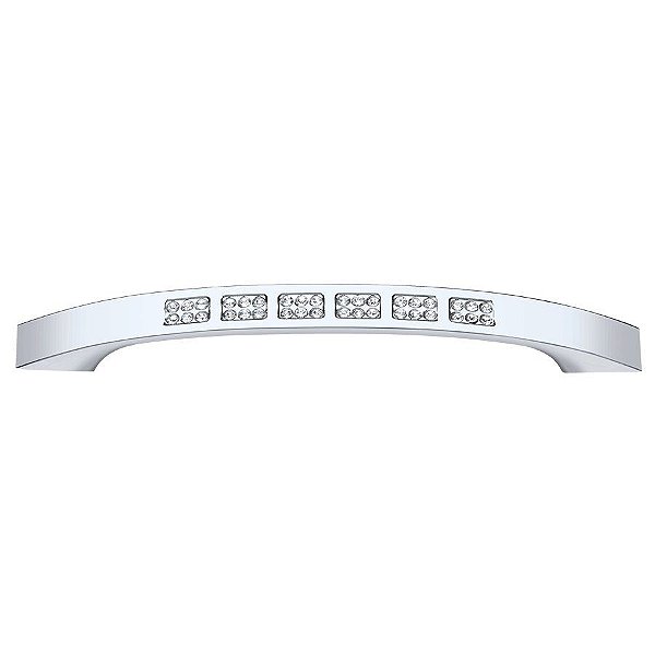 Puxador Cristal - IL 4455 - Cromado - 128MM