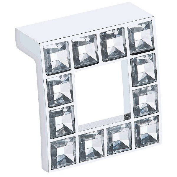 Puxador Cristal - IL 4482 - Cromado - 48X48MM