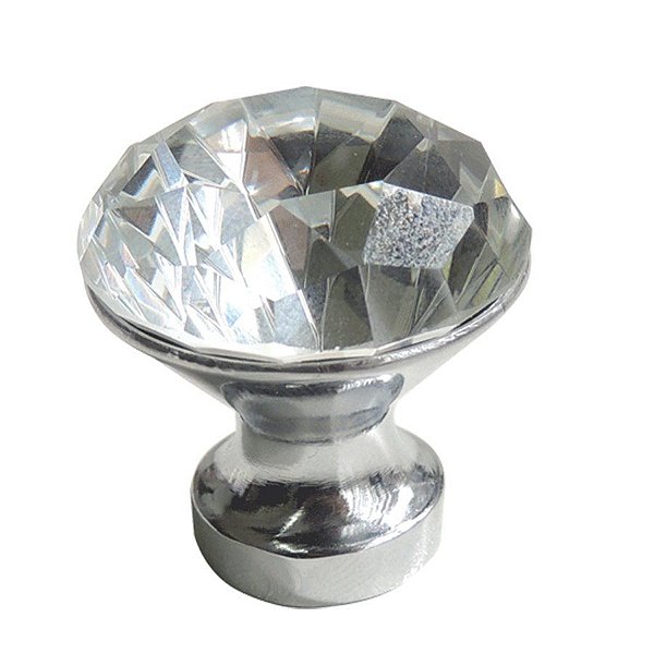 Puxador Cristal - IL 4508 - Cromado - 29MM