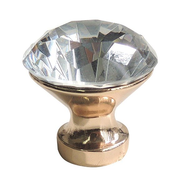 Puxador Cristal - IL 4508 - Dourado - 29MM