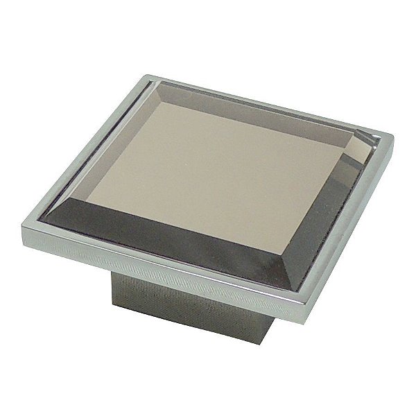Puxador Cristal - IL 4517 - Prata - 80MM