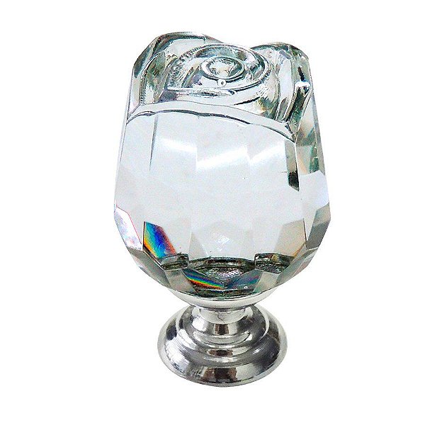 Puxador Cristal - IL 4523 - Cromado - Incolor - 30MM