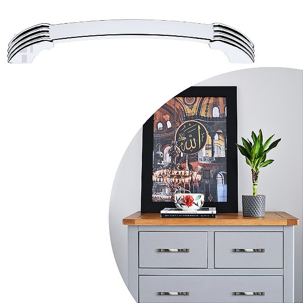 Puxador Tellus IL 2098 - Cromado - 192MM