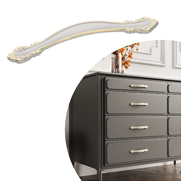 Puxador Provençal - 125 - Bege - 96MM