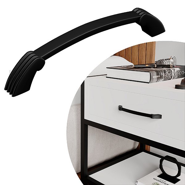 Puxador Tellus IL 2098 - Black- 160MM