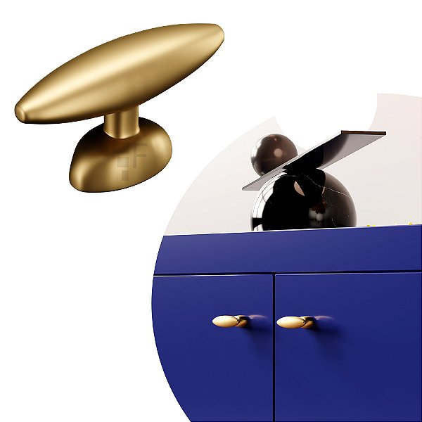 Puxador Belvi IL 612- Dourado Matte - 40MM