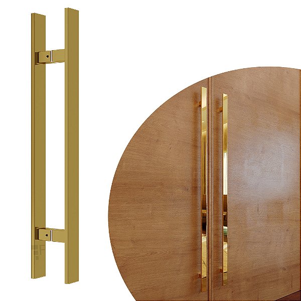 Puxador Duplo DF 926-Inox 304 - Gold - 60 cm