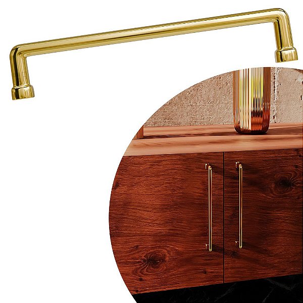 Puxador Norbello IL 1740 - Ouro Real - 128MM