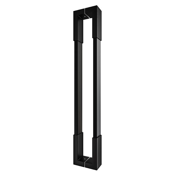Puxador Duplo DF 980 - Preto/Preto - 80 cm