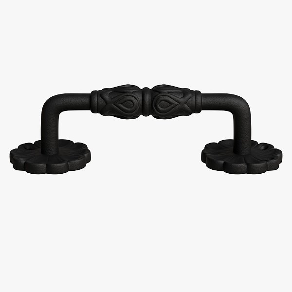 Puxador Rústico IL 6006 - Preto - 220X63X65MM