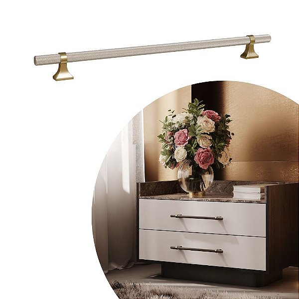 Puxador Zigrinato IL 1820 - Bronze/Champagne - 288MM