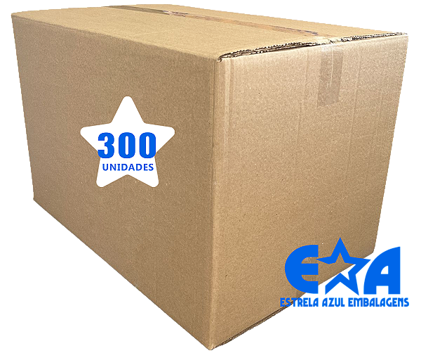 Caixa Transporte Grande Triplex Pacote com 300un 60x40x40cm Ref.81