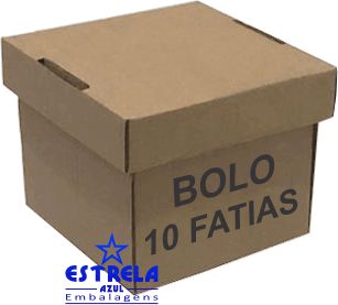 Caixa de Bolo 10 Fatias. 16x16x14cm - Ref.63