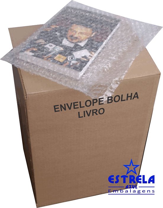 Envelope Plástico Bolha Livro 28x21cm - caixa com 100 unid. - Ref.76