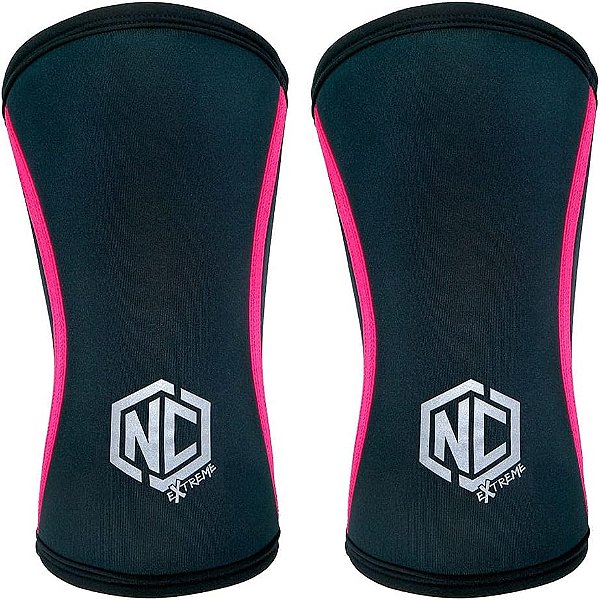 Joelheira NC Extreme 7mm - Preto/Rosa