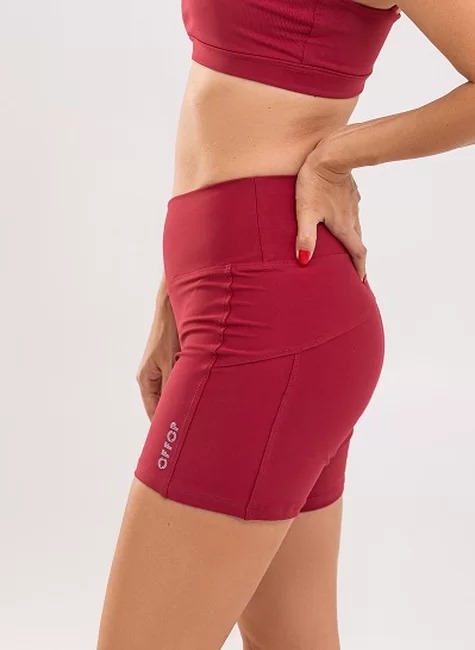 Shorts Offop Curto Cherry