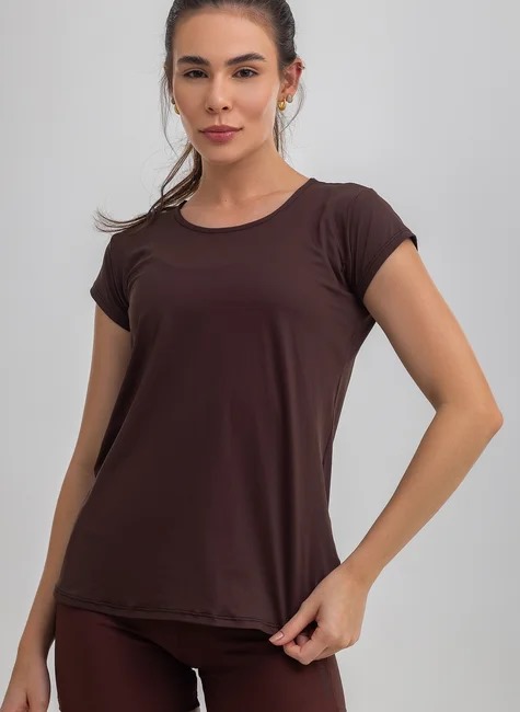 Camiseta Feminina Offop Marrom