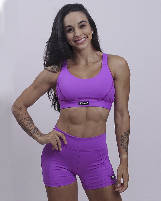 Shorts BS Cross Recorte - Purple
