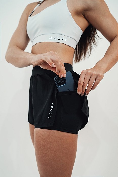 Shorts Fem. Lurk 2x1 - Preto