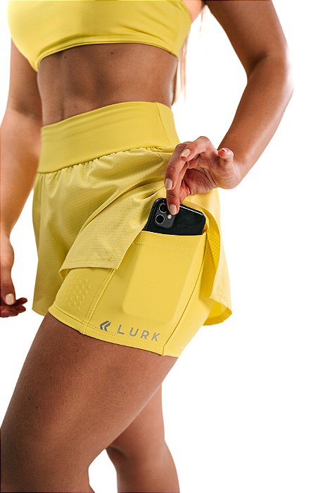 Shorts Lurk 2x1 - Carambola