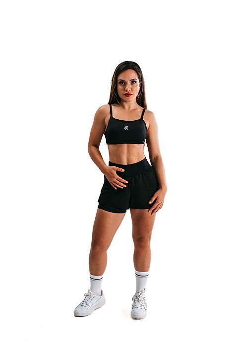 Shorts Lurk 2x1 - Preto