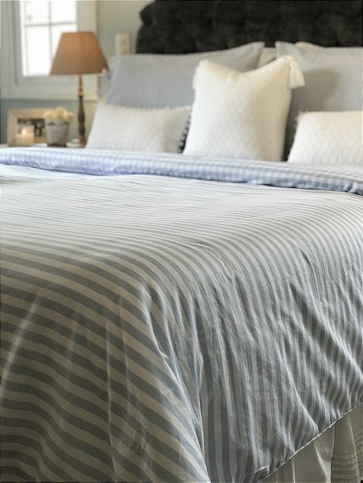 Conjunto Duvet Azul Claro (capa de edredom) 100% algodão