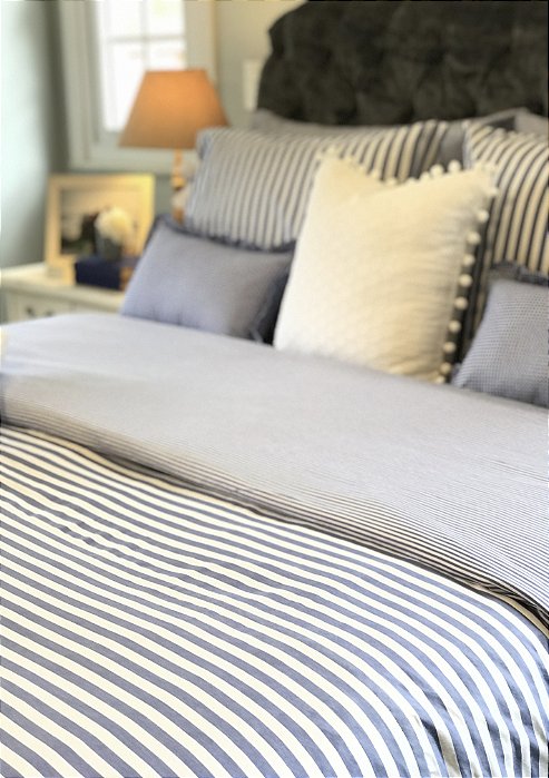 Conjunto Duvet Azul Royal (capa de edredom) 100% algodão
