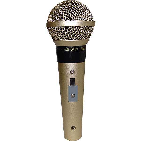 Microfone C/fio Sm-58 P4 Champanhe Leson
