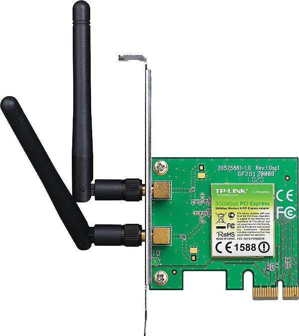 Placa De Rede Wireless Pci-express 300mbps C/ Low Profile Tl-wn881nd