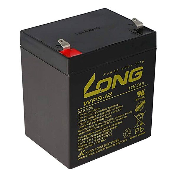 Bateria LONG Chumbo Ácida VRLA AGM 5Ah WP5-12