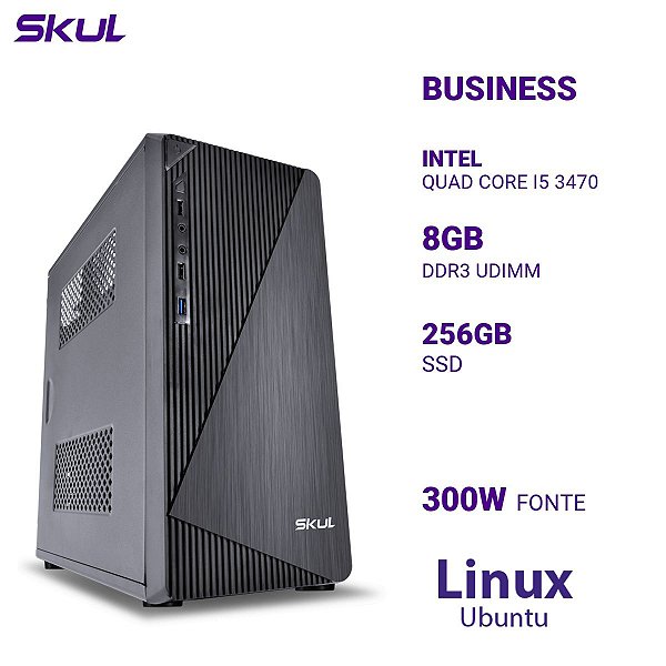 Computador Business B500 Quad Core I5 3470 Mem 8gb Ddr3 Ssd 256gb Fonte 300w Linux