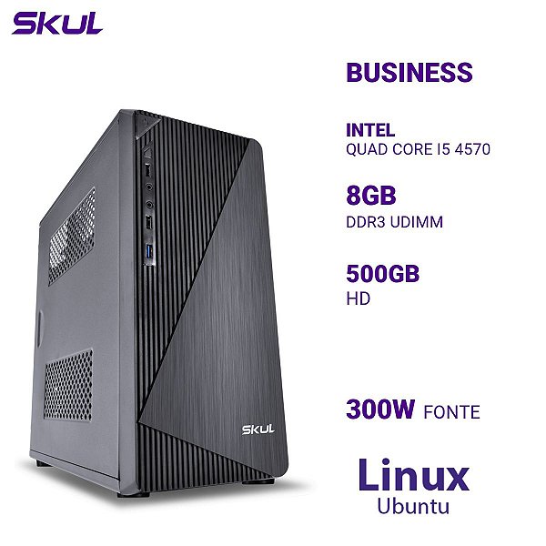Computador Business B500 Quad Core I5 4570 Mem 8gb Ddr3 Hd 500gb Fonte 300w Linux