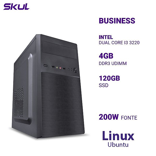 Computador Business B300 Dual Core I3 3220 Mem 4gb Ddr3 Ssd 120gb Fonte 200w Linux