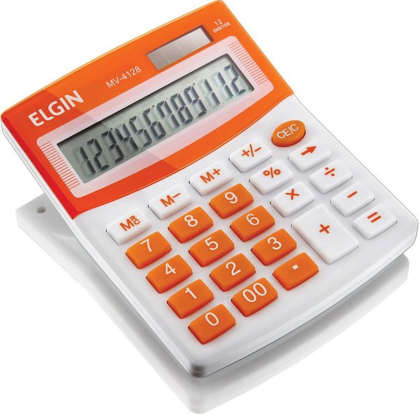 Calculadora De Mesa 12 Digitos Mv-4128 Laranja