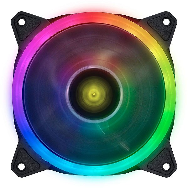 Fan/cooler Gamer Para Gabinete V.ring Anel De Led 120x120mm Rainbow - Vringrgb