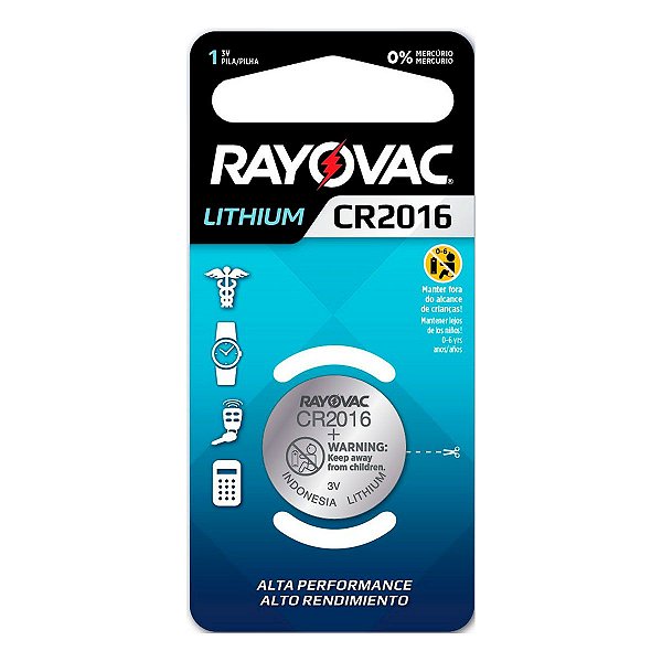 Bateria De Lithium 3v Blister Com 1 Cr2016