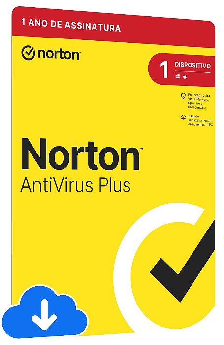 Antivírus Norton 360 Plus - 1 Dispositivo - 12 meses ESD - 21405568