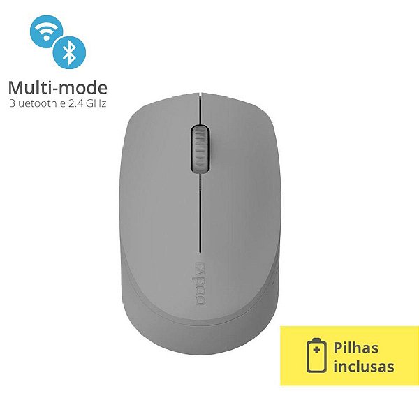 Mouse Sem Fio 1300dpi Bluetooth Ra010 Cinza