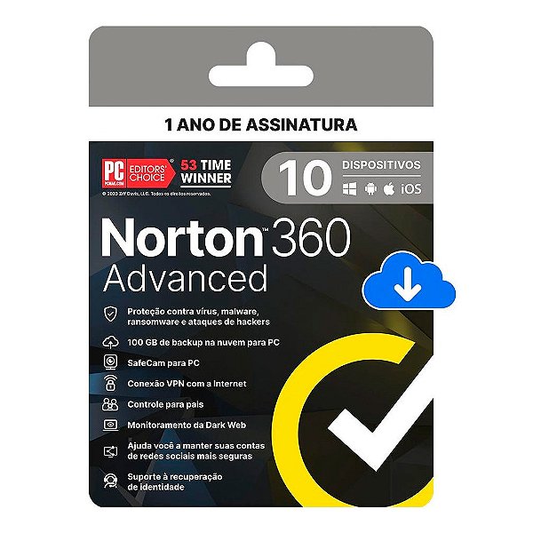 360 Advanced Norton 10 Dispositivos 12 meses ESD - 21447601