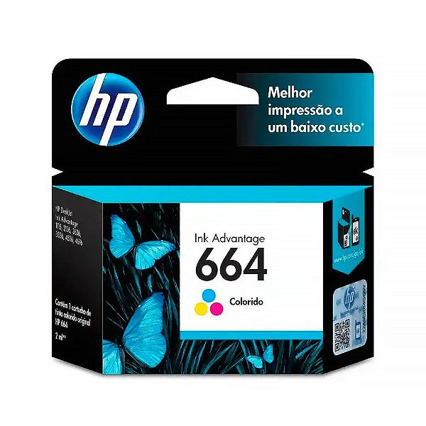 Cartucho de Tinta HP 664 Color F6V28AB [F030]