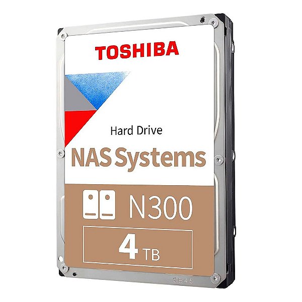 HD Interno Toshiba 4TB 3,5' N300 NAS HDWG440XZSTAI [F030]