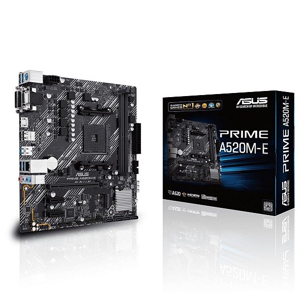 Placa Mãe Asus DDR4 AMD AM4 mATX PRIME A520-E [F030]