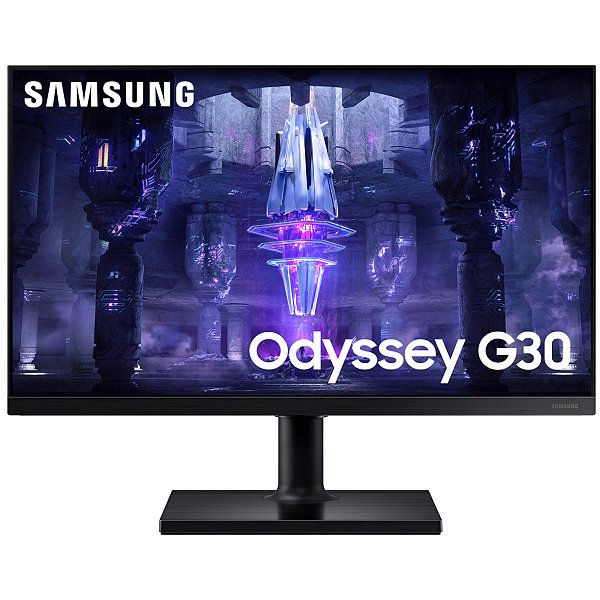 Monitor Samsung Gamer Odyssey G30 24" Fhd 144hz 1ms Freesync Hdmi Dp Ajuste Altura Pivot Inclinaçao  - Ls24bg300elmzd [F