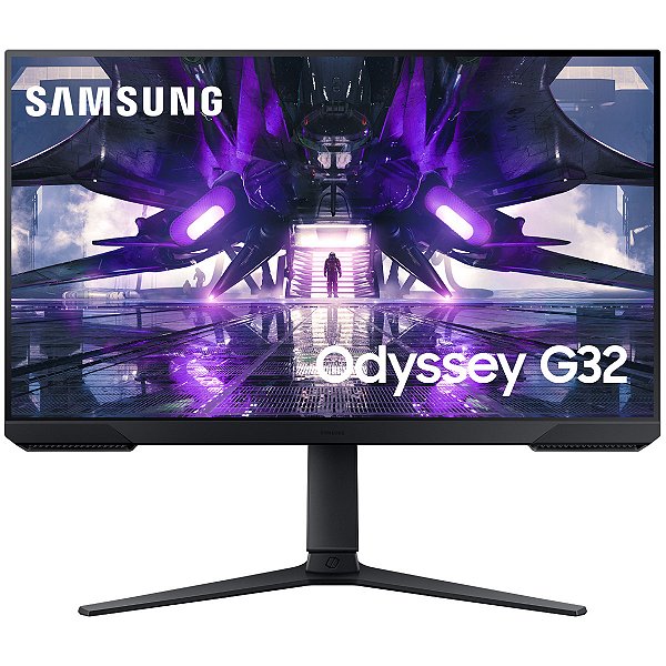 Monitor Samsung Gamer Odyssey G32 27"" 165hz 1ms Fhd Hdmi Dp Headphone Has Pivot Preto Série G32 - Ls27ag320nlxzd [F023]