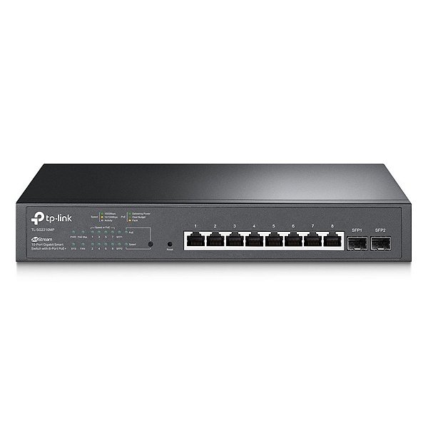 Switch Gigabit Smart C/ 10 Portas (8 Portas Poe+ E 2 Slots Sfp Jetstream) Tl-sg2210mp Smb [F018]