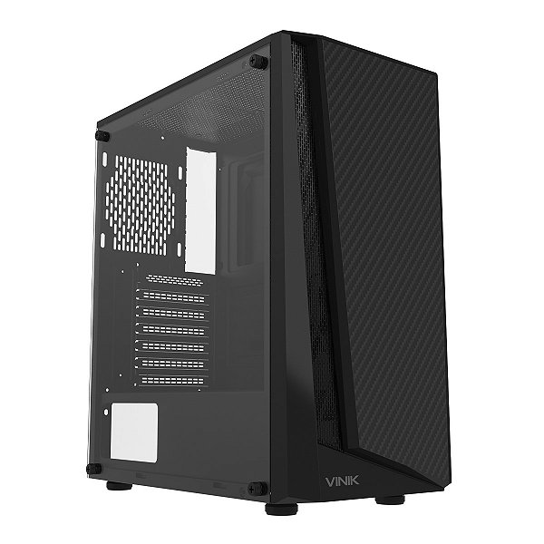 Gabinete Gamer Indux Preto Lateral Vidro - Vinik - Ggivtbk [F018]