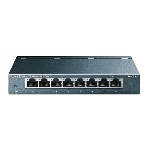 Switch 8 Portas Gigabit De Mesa 10/100/1000 Mbps Tl-sg108 Smb [F018]