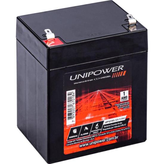 Bateria Estacionária Selada 12V 4,5Ah VRLA UP1245 Unipower [F002]