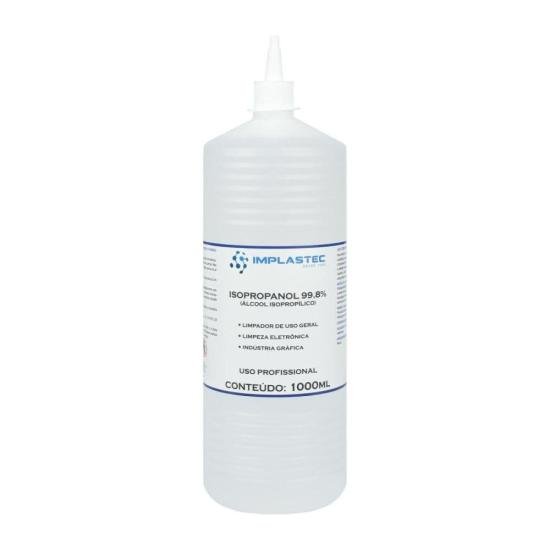 Álcool Isopropilíco 99,8% 1000ML Isopropilico Transparente Implastec - CX / 18 [F002]